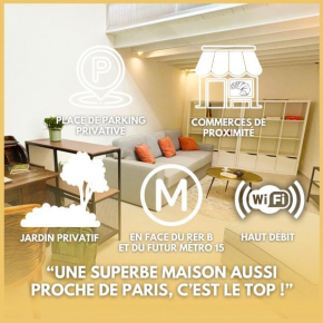 Charmante maison 2 chambres en face du RER B & M15
